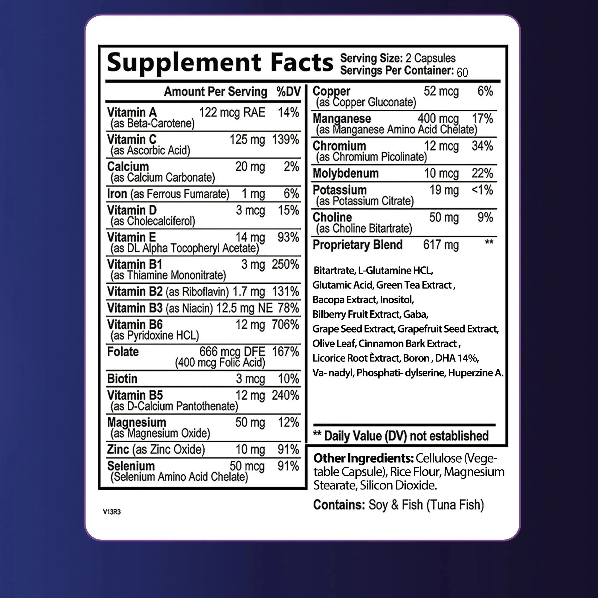 Brain Supplement - Boosts Brain Function, Helps Improve Memory, Intelligence and Concentration - 120 Capsules Nova Trendz