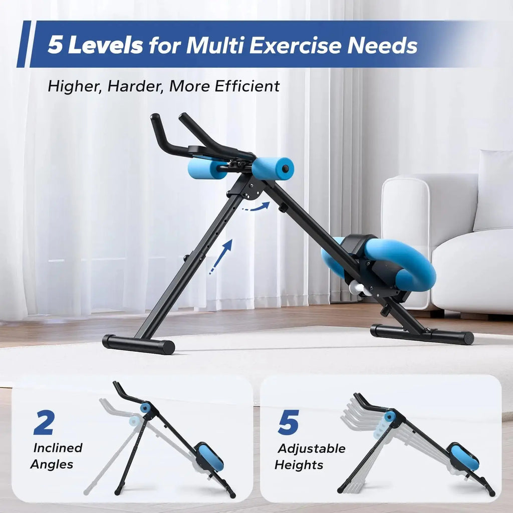MERACH Ab Machine Adjustable Trainer Workout Foldable Knee Protection Abdominal Exercise Machine Core Ab Exercise System Trainer Nova Trendz