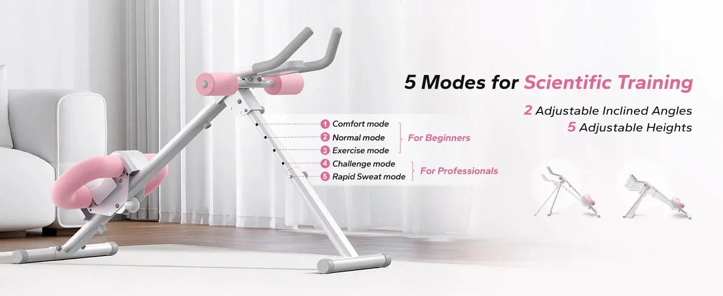 MERACH Ab Machine Adjustable Trainer Workout Foldable Knee Protection Abdominal Exercise Machine Core Ab Exercise System Trainer Nova Trendz
