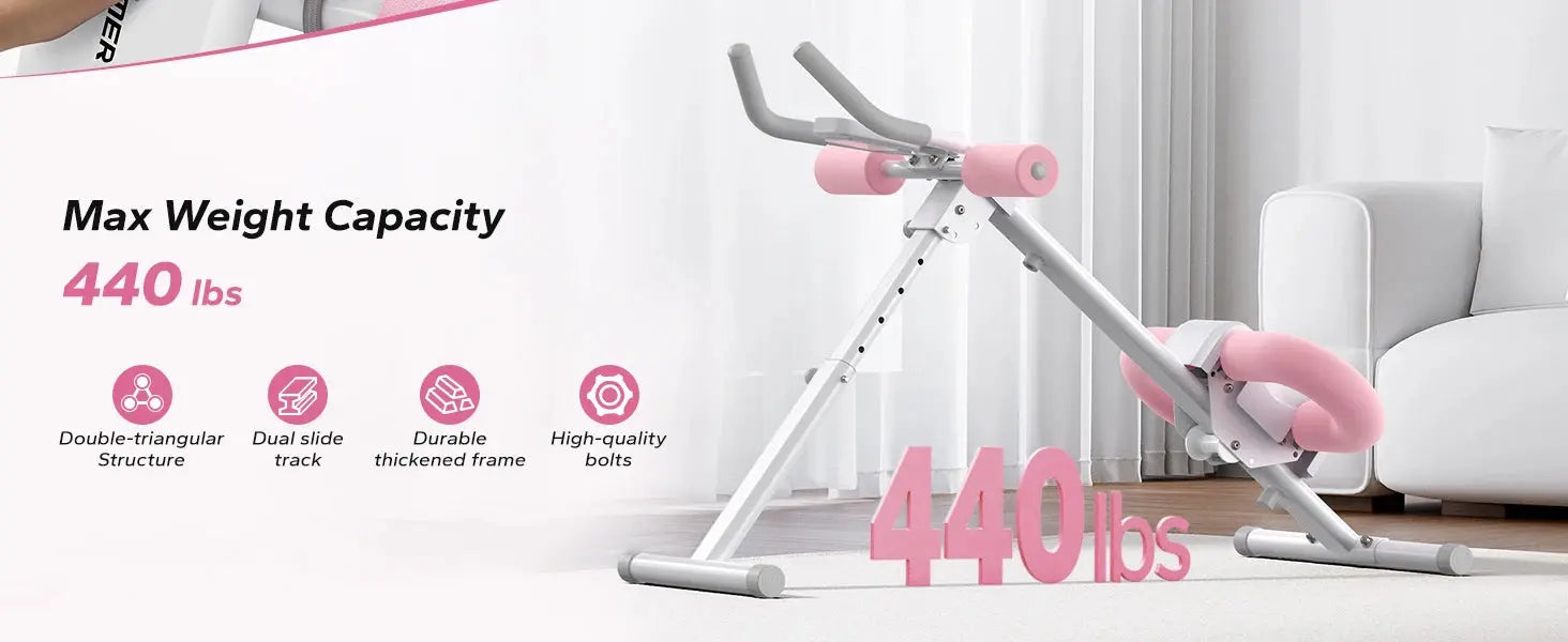 MERACH Ab Machine Adjustable Trainer Workout Foldable Knee Protection Abdominal Exercise Machine Core Ab Exercise System Trainer Nova Trendz