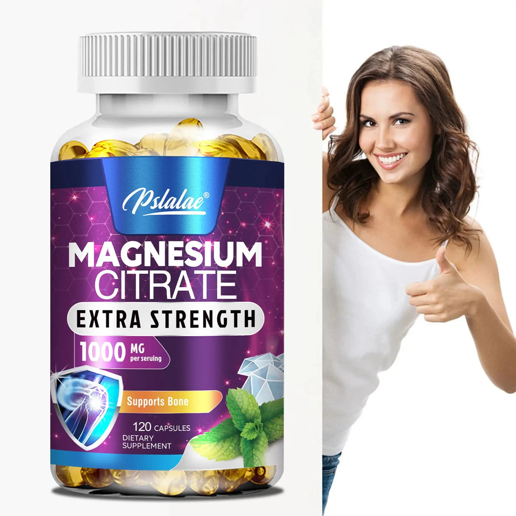 Magnesium Citrate - Muscle, Nerve and Energy Support, Improved Heart Health - 120 Capsules Nova Trendz