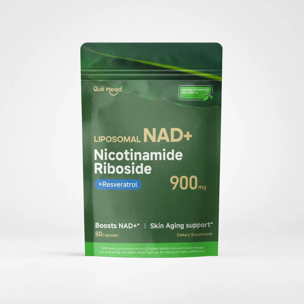 NR900 Supplement - Liposomal Nicotinamide Riboside, Resveratrol, Quercetin by Quitmood- High Purity NAD Supplement for Ski Nova Trendz