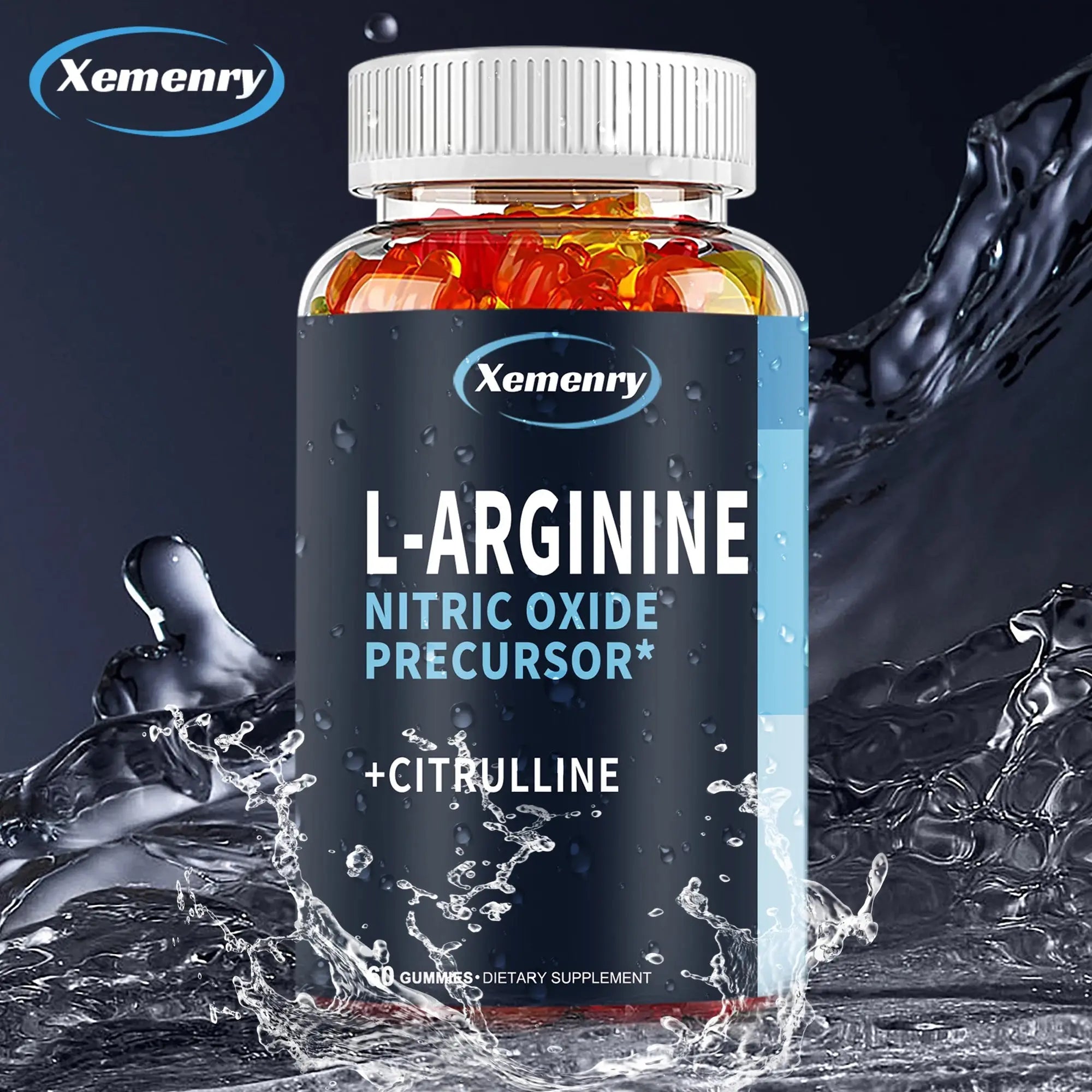 L-Arginine Supplement - Boosts Energy and Endurance, Improves Muscle Mass and Athletic Performance - 60 Gummies Nova Trendz