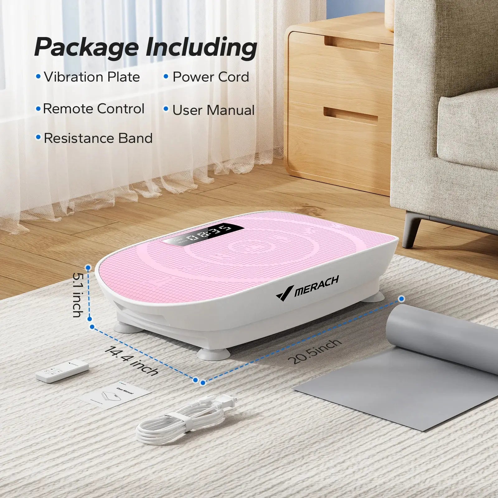 MERACH Vibration Plate Exercise Machine Whole Body Workout Power Vibrate Fitness Platform Vibration Plate Weight Loss & Shaping Nova Trendz