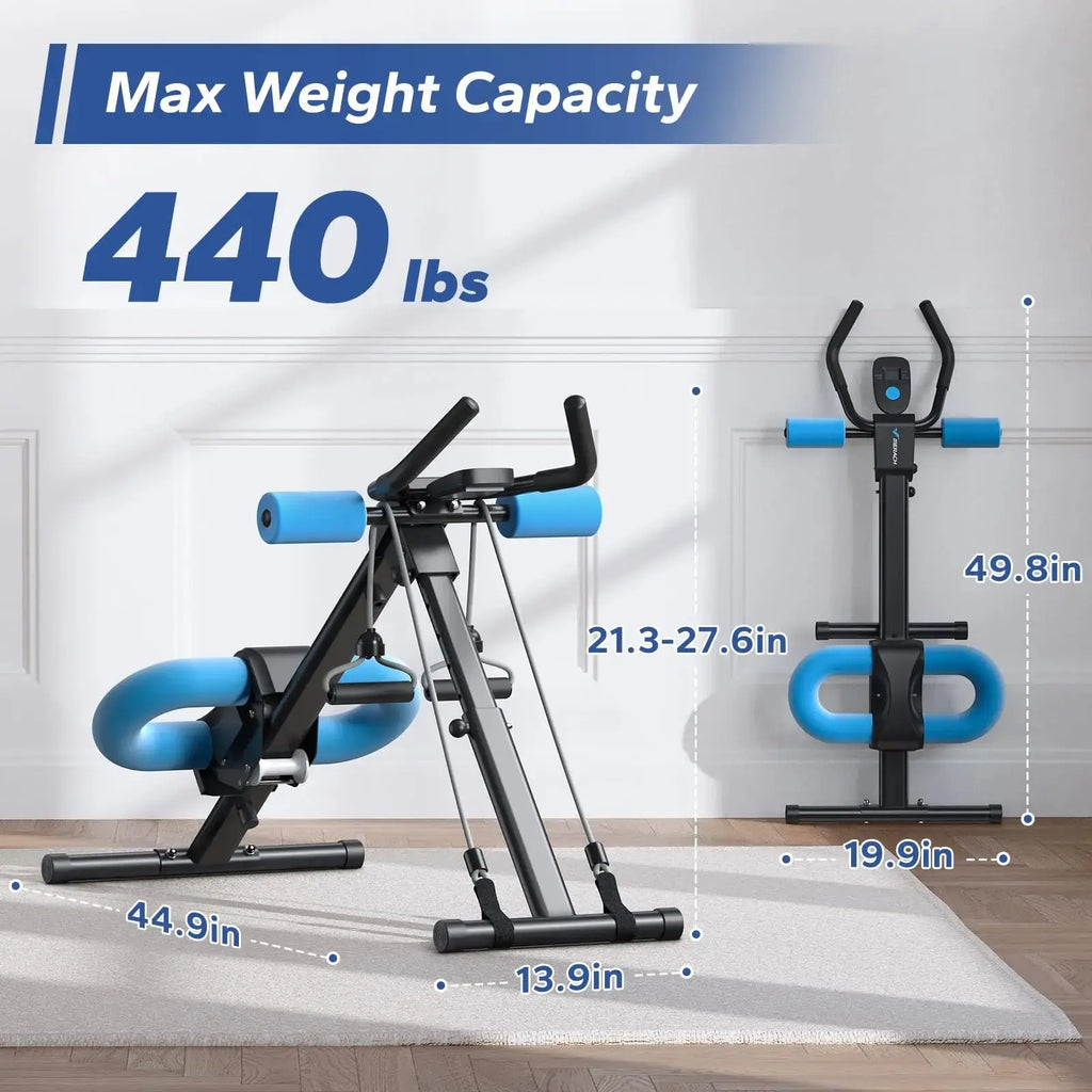 MERACH Ab Machine Adjustable Trainer Workout Foldable Knee Protection Abdominal Exercise Machine Core Ab Exercise System Trainer Nova Trendz