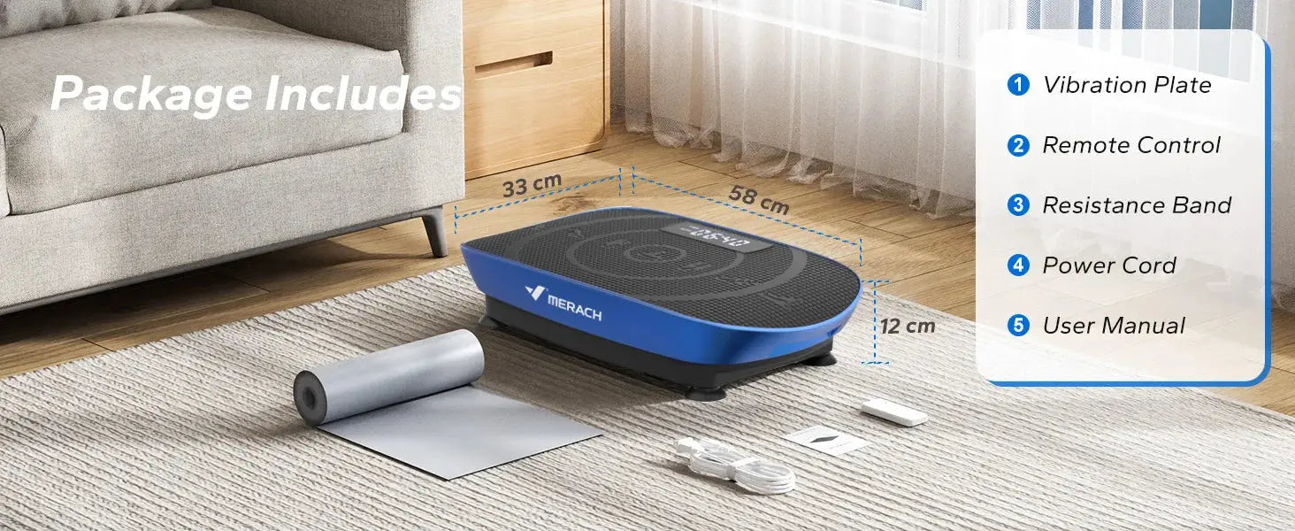 MERACH Vibration Plate Exercise Machine Whole Body Workout Power Vibrate Fitness Platform Vibration Plate Weight Loss & Shaping Nova Trendz