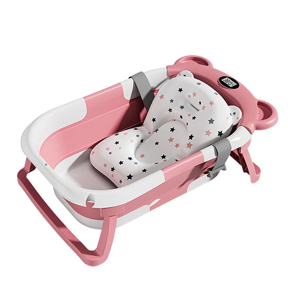 Home Baby Bath Tub Large Folding Baby Bath Tub Can Sit and Lie Warm Newborn Baby Bath Tub Inflatable Hot Tub