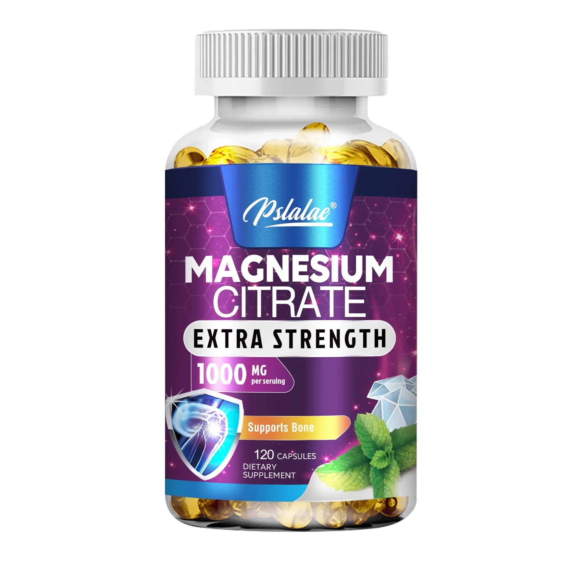 Magnesium Citrate - Muscle, Nerve and Energy Support, Improved Heart Health - 120 Capsules Nova Trendz