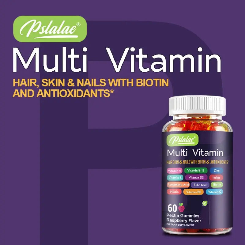 Multivitamin Gummies - with Vitamins and Minerals - Enhances Energy Levels, Immune Support, Antioxidant - 60 Gummies Nova Trendz