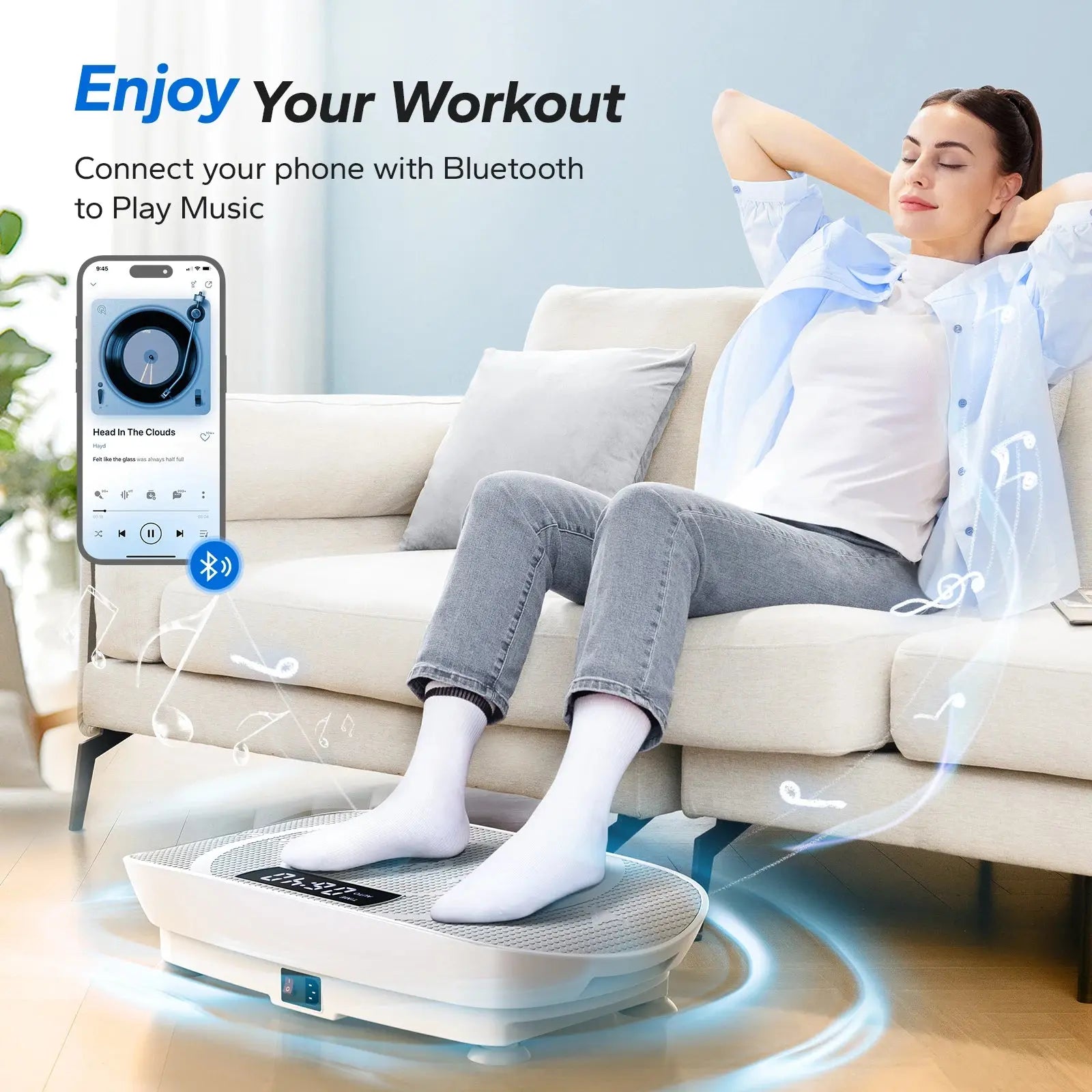 MERACH Vibration Plate Exercise Machine Whole Body Workout Power Vibrate Fitness Platform Vibration Plate Weight Loss & Shaping Nova Trendz