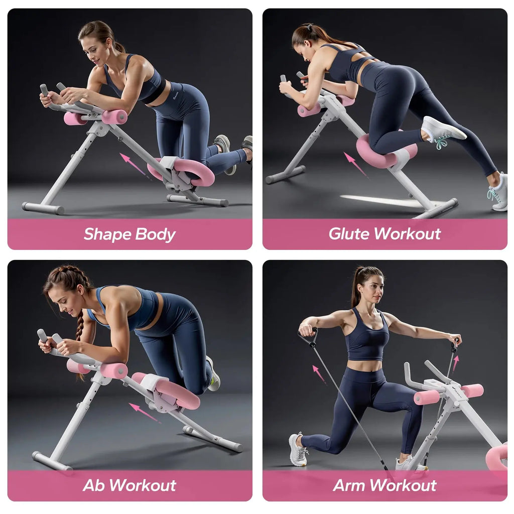MERACH Ab Machine Adjustable Trainer Workout Foldable Knee Protection Abdominal Exercise Machine Core Ab Exercise System Trainer Nova Trendz