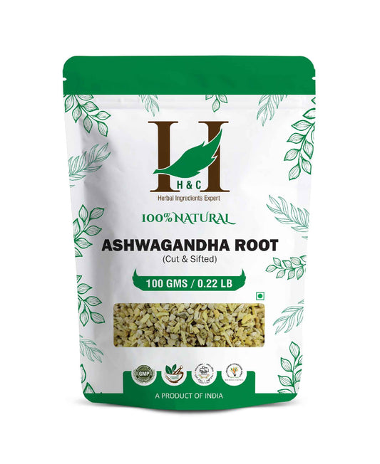 H&C Ashwagandha Roots Cut & Sifted – Pure Ayurvedic Herbal Supplement for Immunity & Vitality