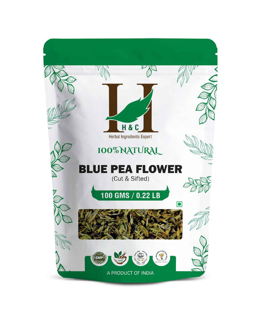 H&C Blue Pea Flower Cut & Sifted | Butterfly Pea Herbal Tea for Wellness & Natural Coloring