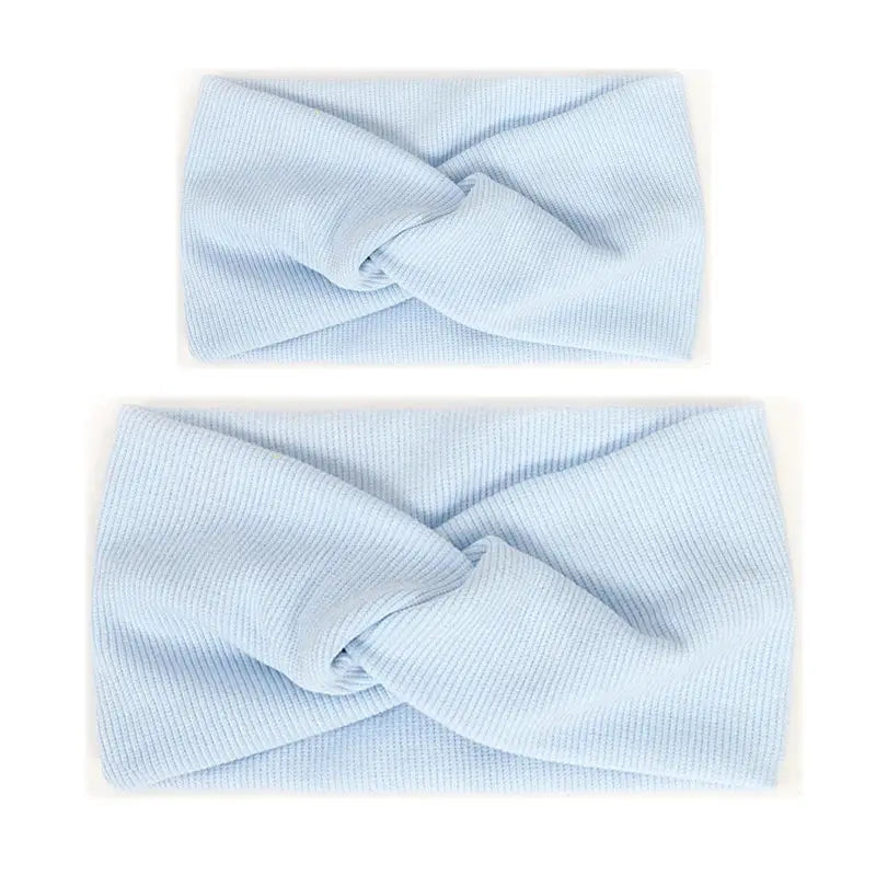 Baby Headband Mommy Twist Hairband For Women Girls Turban Mother Daughter Hair Accessories Cotton Newborn Head Wrap 2pcs/Set Nova Trendz