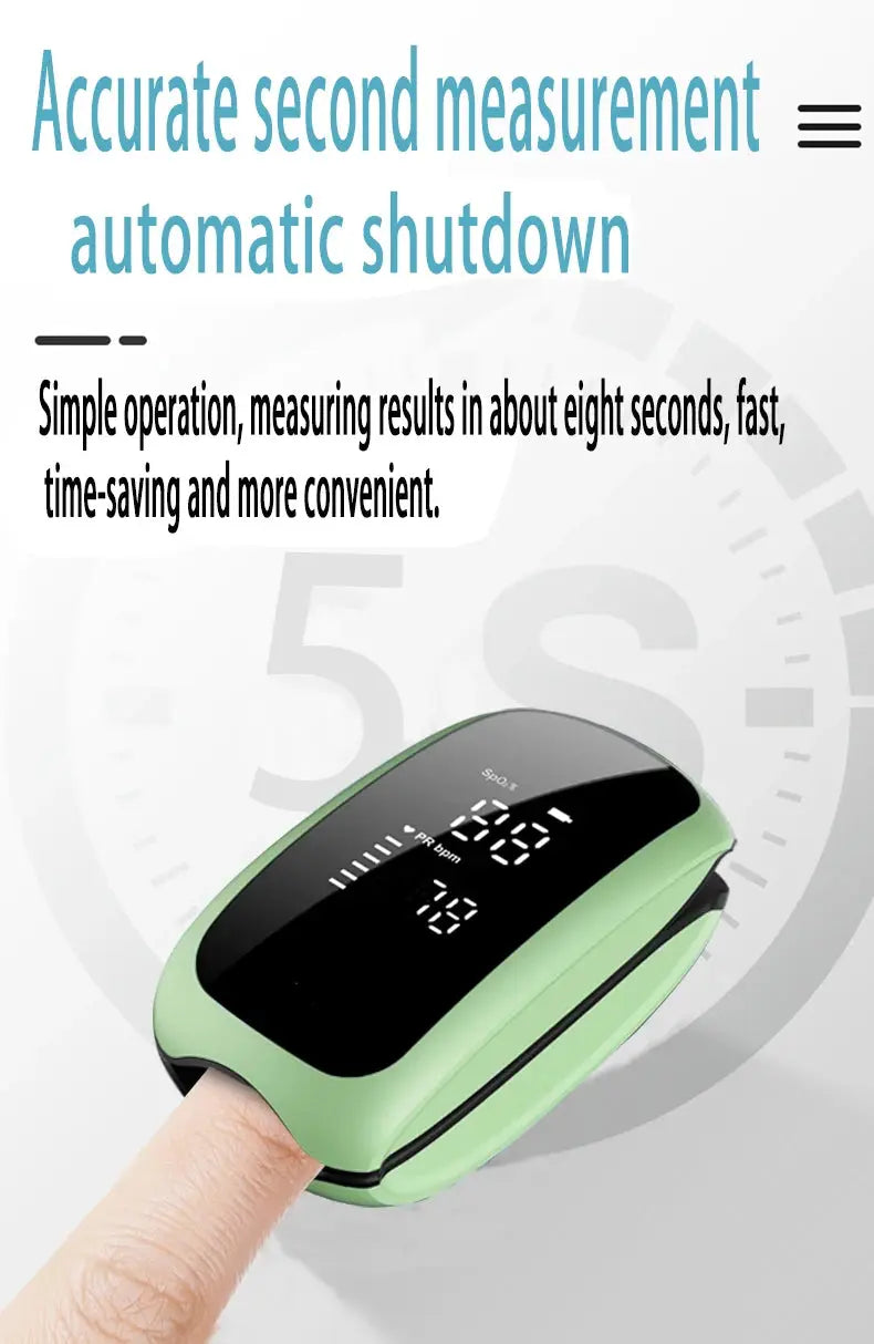 Recharge Finger Pulse Oximeter SpO2 Blood Oxygen Saturation Monitor with Rate Measurements Meter Medical Digital LED Heart Rate Nova Trendz