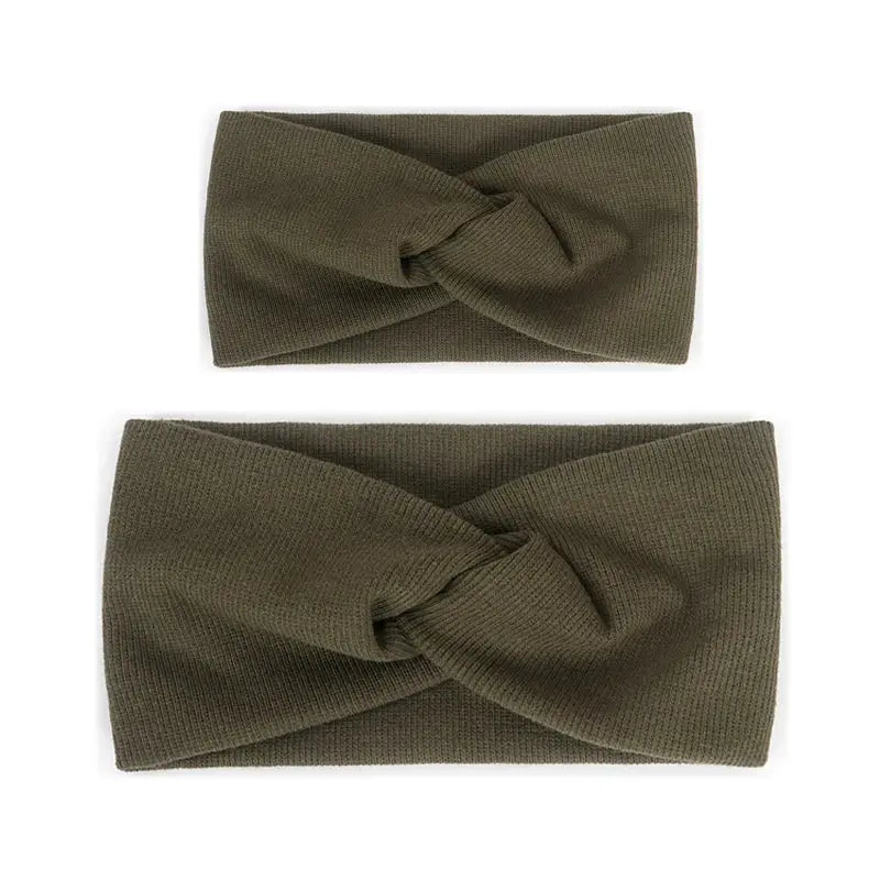 Baby Headband Mommy Twist Hairband For Women Girls Turban Mother Daughter Hair Accessories Cotton Newborn Head Wrap 2pcs/Set Nova Trendz