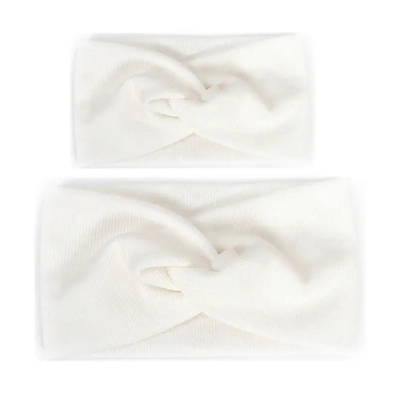 Baby Headband Mommy Twist Hairband For Women Girls Turban Mother Daughter Hair Accessories Cotton Newborn Head Wrap 2pcs/Set Nova Trendz