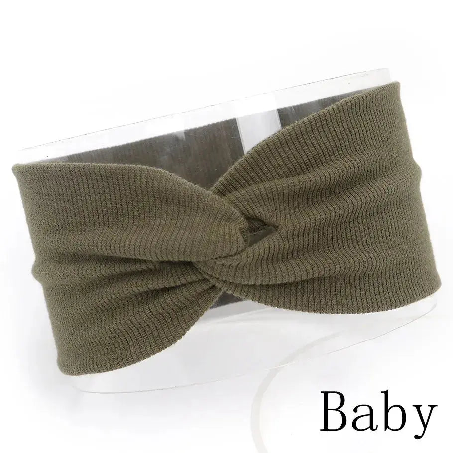 Baby Headband Mommy Twist Hairband For Women Girls Turban Mother Daughter Hair Accessories Cotton Newborn Head Wrap 2pcs/Set Nova Trendz