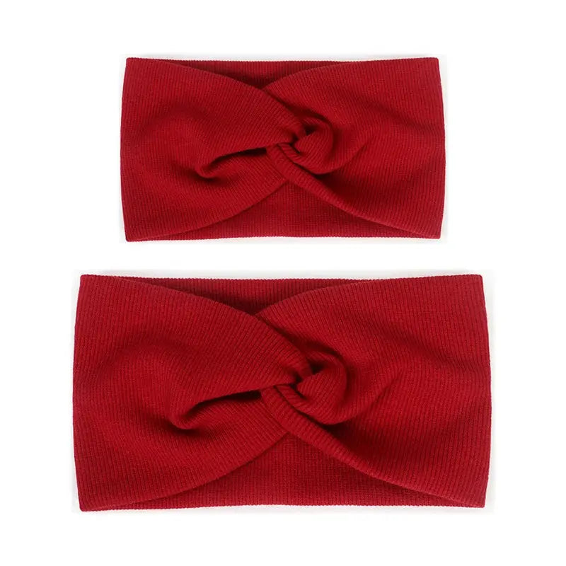 Baby Headband Mommy Twist Hairband For Women Girls Turban Mother Daughter Hair Accessories Cotton Newborn Head Wrap 2pcs/Set Nova Trendz