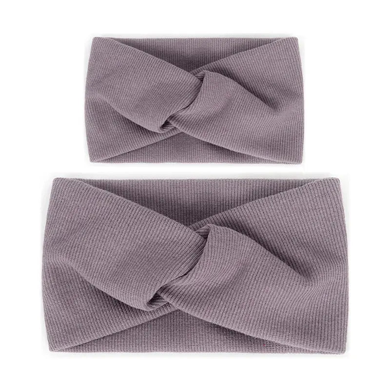 Baby Headband Mommy Twist Hairband For Women Girls Turban Mother Daughter Hair Accessories Cotton Newborn Head Wrap 2pcs/Set Nova Trendz
