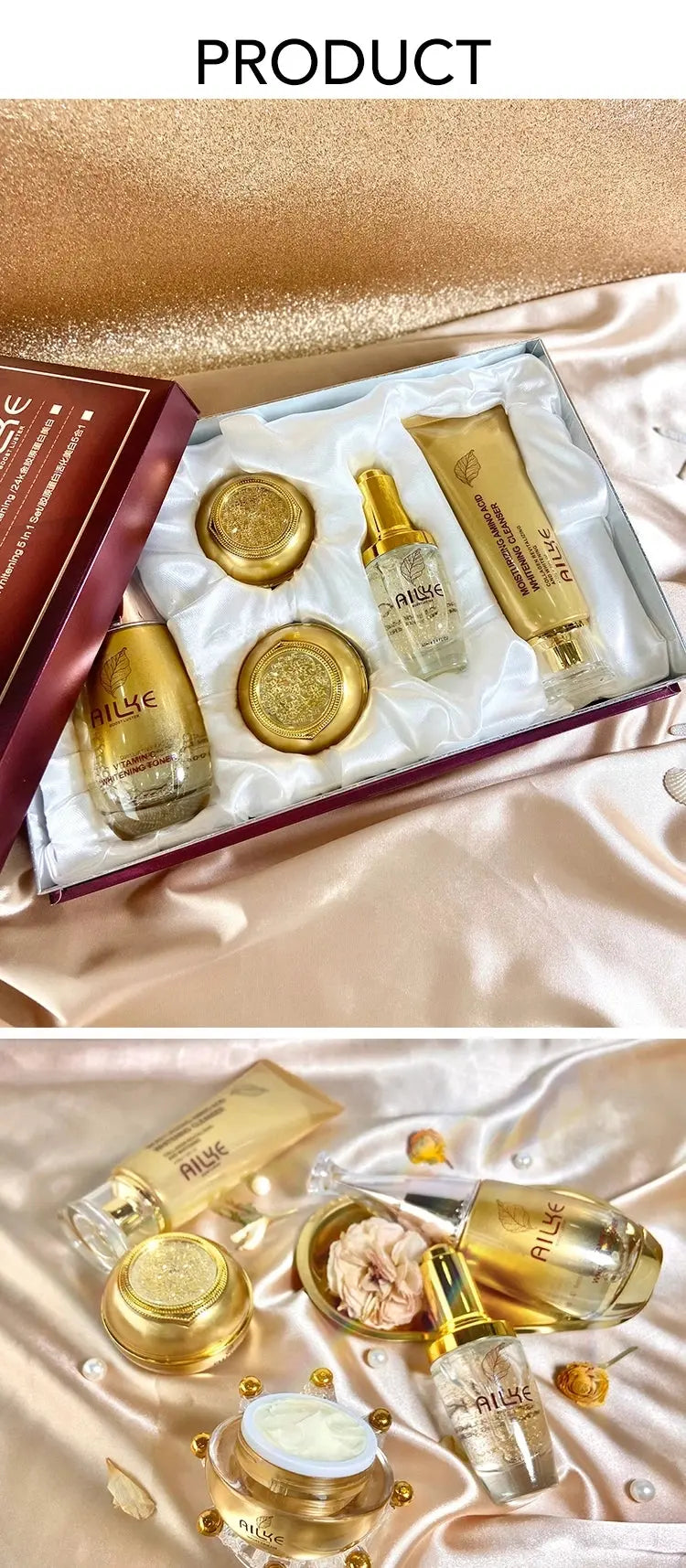 AILKE Whitening Skin Care Set, Reduce Wrinkles, Dark Spots, Anti-Aging, Women Wholesalers Beauty Cosmetics for All Skin Types - Nova Trendz