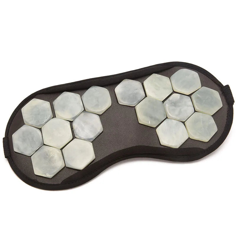 Eye Mask Tourmaline Eye Massager Electric Jade Stone Massage Heat Therapy Germanium Infrared Relaxation Health Care Gift