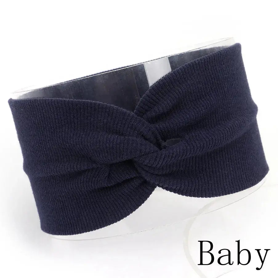 Baby Headband Mommy Twist Hairband For Women Girls Turban Mother Daughter Hair Accessories Cotton Newborn Head Wrap 2pcs/Set Nova Trendz