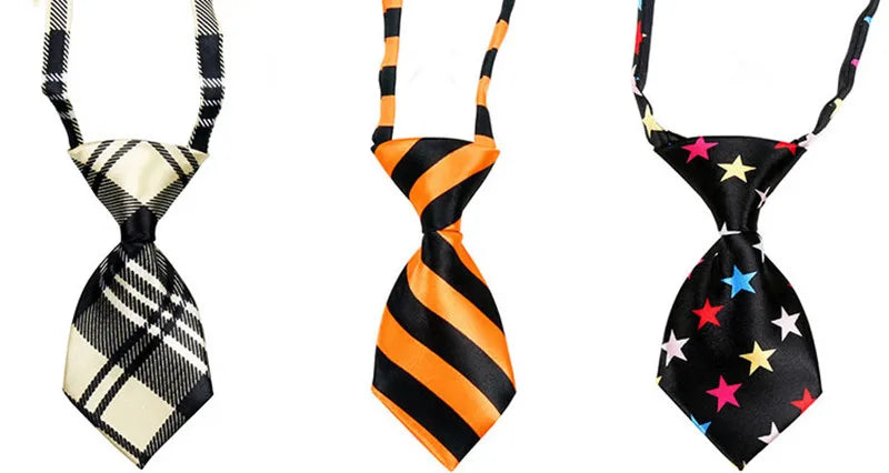 25/50/100pcs Bulk Dog Ties Mix Colors Cat Dog Neckties Dog Grooming Accessories Adjustable Small Dogs Bowties Supplies