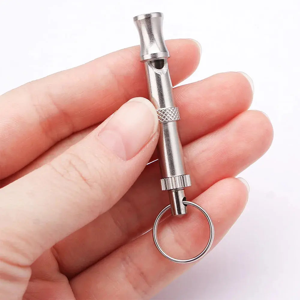 New 1pcs Wholesale High quality Pet Training Adjustable Ultrasonic Sound Key chain Dog Whistle Make Dog Stop Barking Whistles - Nova Trendz