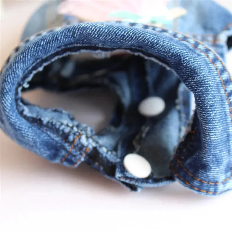 Denim Dog Clothes for Pitbulls Dachshund Fashion Dog Jeans Jacket  Blue Cowboy T-shirt for Shih Tzu Cool Apparel for Small Dogs - Nova Trendz
