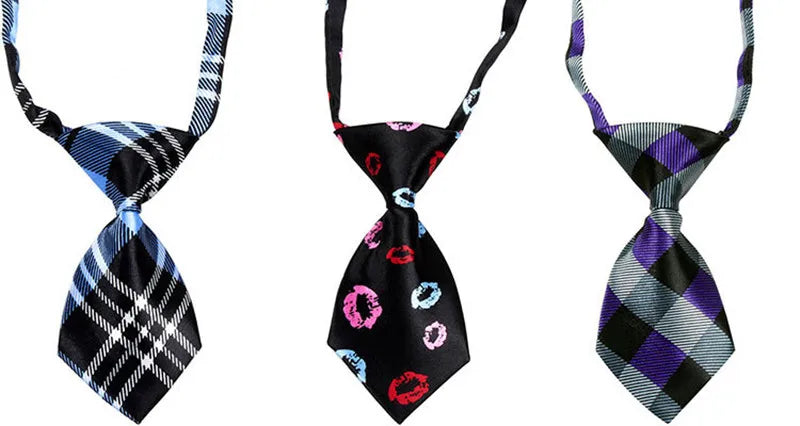 25/50/100pcs Bulk Dog Ties Mix Colors Cat Dog Neckties Dog Grooming Accessories Adjustable Small Dogs Bowties Supplies
