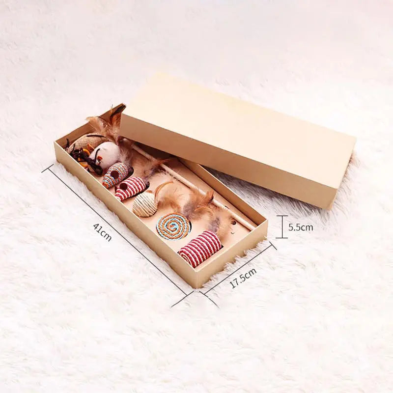 Wood Cat Toy Feather Set Interactive For Pets Fishing Rod Funny Pet Products Mouse Paw Games Cute Toys Linen Cats Stick Dropship Nova Trendz