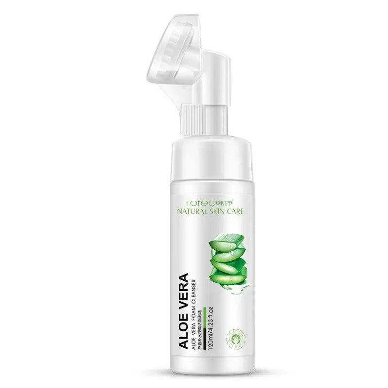Aloe Vera Facial Cleanser Face Massage Cleaning Foam Cleansing Brush Moisturizing Acne Treatment Oil Control Blackhead Removal Nova Trendz