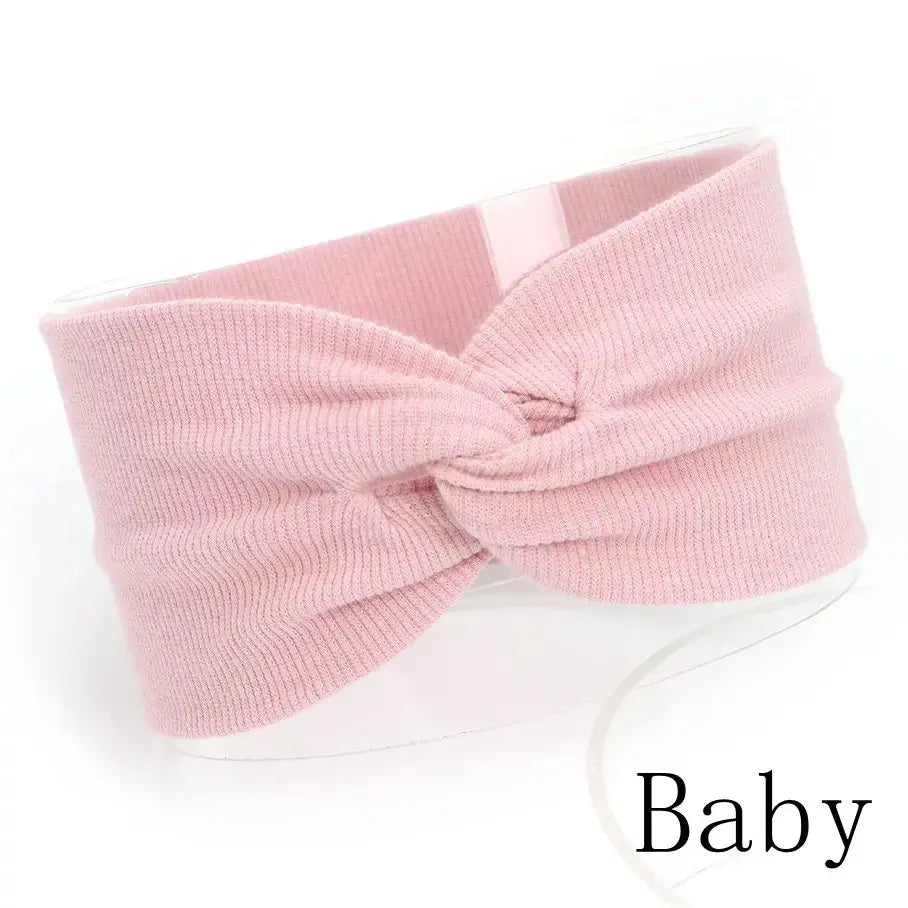 Baby Headband Mommy Twist Hairband For Women Girls Turban Mother Daughter Hair Accessories Cotton Newborn Head Wrap 2pcs/Set Nova Trendz