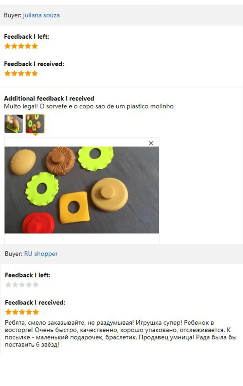 Children Pretend Simulation Food Toys Baby Play House Hamburger Hot dog French Fries Kitchen Set Toys Fast Food Educational Toys Nova Trendz