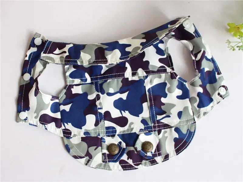 Denim Dog Clothes for Pitbulls Dachshund Fashion Dog Jeans Jacket  Blue Cowboy T-shirt for Shih Tzu Cool Apparel for Small Dogs - Nova Trendz