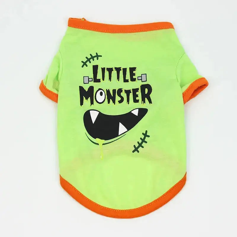 New Halloween Pet Clothes For Small Dogs Funny Dog Vest Cat Clothing Pet Hoodies Party Grimace Pumpkin Costume Puppy Up Outfit Nova Trendz