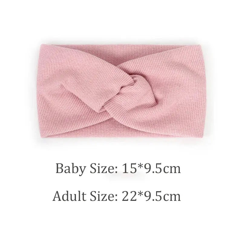 Baby Headband Mommy Twist Hairband For Women Girls Turban Mother Daughter Hair Accessories Cotton Newborn Head Wrap 2pcs/Set Nova Trendz