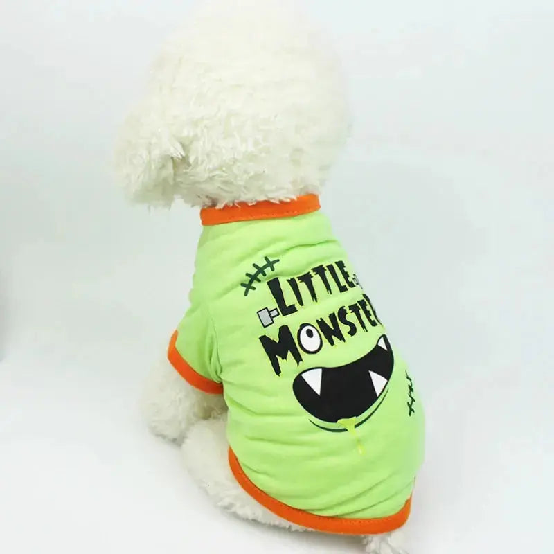 New Halloween Pet Clothes For Small Dogs Funny Dog Vest Cat Clothing Pet Hoodies Party Grimace Pumpkin Costume Puppy Up Outfit Nova Trendz