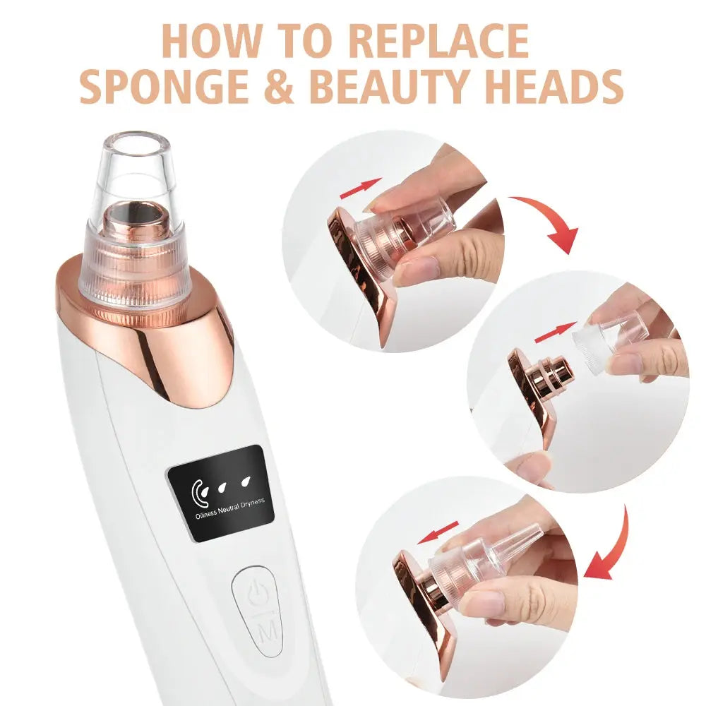 Blackhead Remover Nose T Zone Pore Vacuum Acne Pimple Removal Vacuum Suction Tool Facial Diamond Dermabrasion Machine Face Clean Nova Trendz