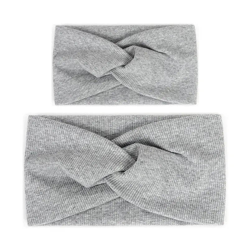 Baby Headband Mommy Twist Hairband For Women Girls Turban Mother Daughter Hair Accessories Cotton Newborn Head Wrap 2pcs/Set Nova Trendz