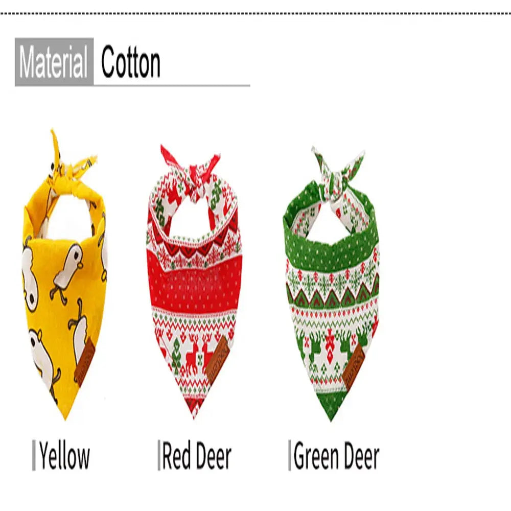 Dog Scarf Pet Dog Bandana Bib Pet Bandana Pet Accessories Triangular Bandage Adjustable Tie On for Cat Puppies Medium Large Dogs - Nova Trendz
