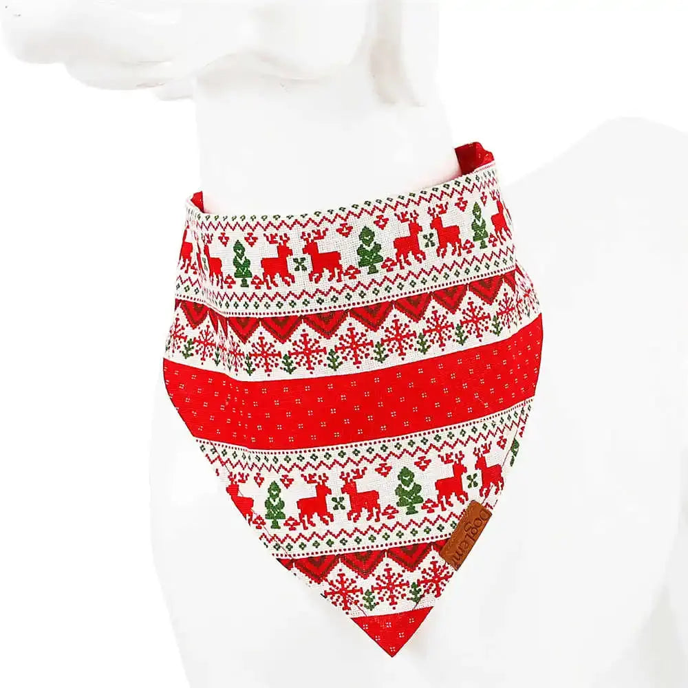 Dog Scarf Pet Dog Bandana Bib Pet Bandana Pet Accessories Triangular Bandage Adjustable Tie On for Cat Puppies Medium Large Dogs - Nova Trendz