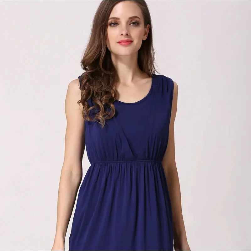 Summer Maternity Clothes Breastfeeding Dress Sleeveless Maternity Dresses For Pregnant Women Lactation Vest Nursing Skirt Nova Trendz