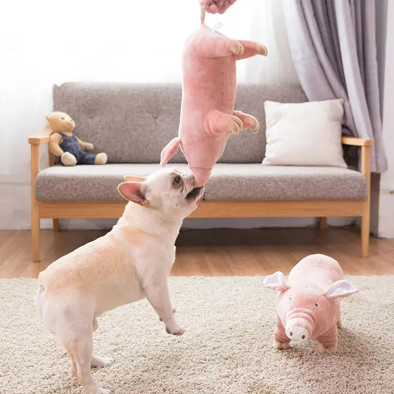 Cute Plush Pig French Bulldog Chew Toys for Dogs Bite-resistant Pet Dog Toy Venting Doll Sleeping with Animals Mascotas Supplies Nova Trendz