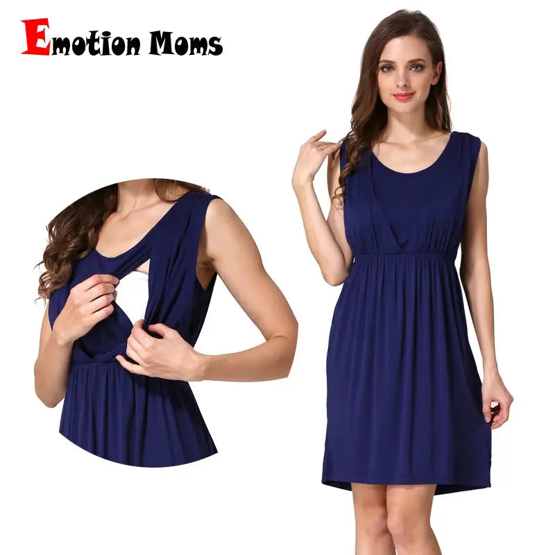 Summer Maternity Clothes Breastfeeding Dress Sleeveless Maternity Dresses For Pregnant Women Lactation Vest Nursing Skirt Nova Trendz
