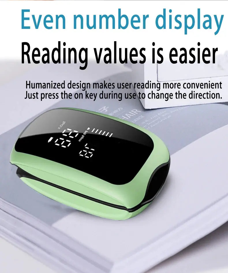 Recharge Finger Pulse Oximeter SpO2 Blood Oxygen Saturation Monitor with Rate Measurements Meter Medical Digital LED Heart Rate Nova Trendz