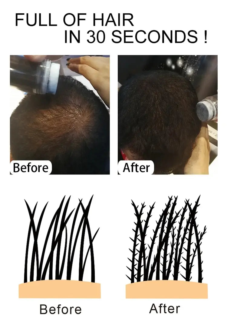 Sevich Hair fiber Spray 25g Keratin Hair Building Fibers Regrowth Powder Hair Root Cover Up Thickening Hair Loss Concealer Spray Nova Trendz