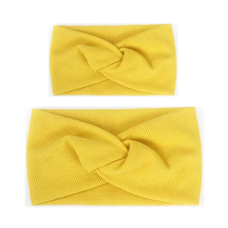 Baby Headband Mommy Twist Hairband For Women Girls Turban Mother Daughter Hair Accessories Cotton Newborn Head Wrap 2pcs/Set Nova Trendz