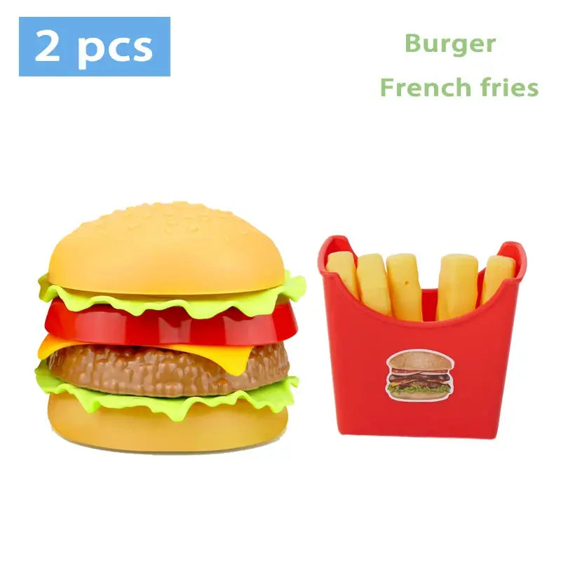 Children Pretend Simulation Food Toys Baby Play House Hamburger Hot dog French Fries Kitchen Set Toys Fast Food Educational Toys Nova Trendz